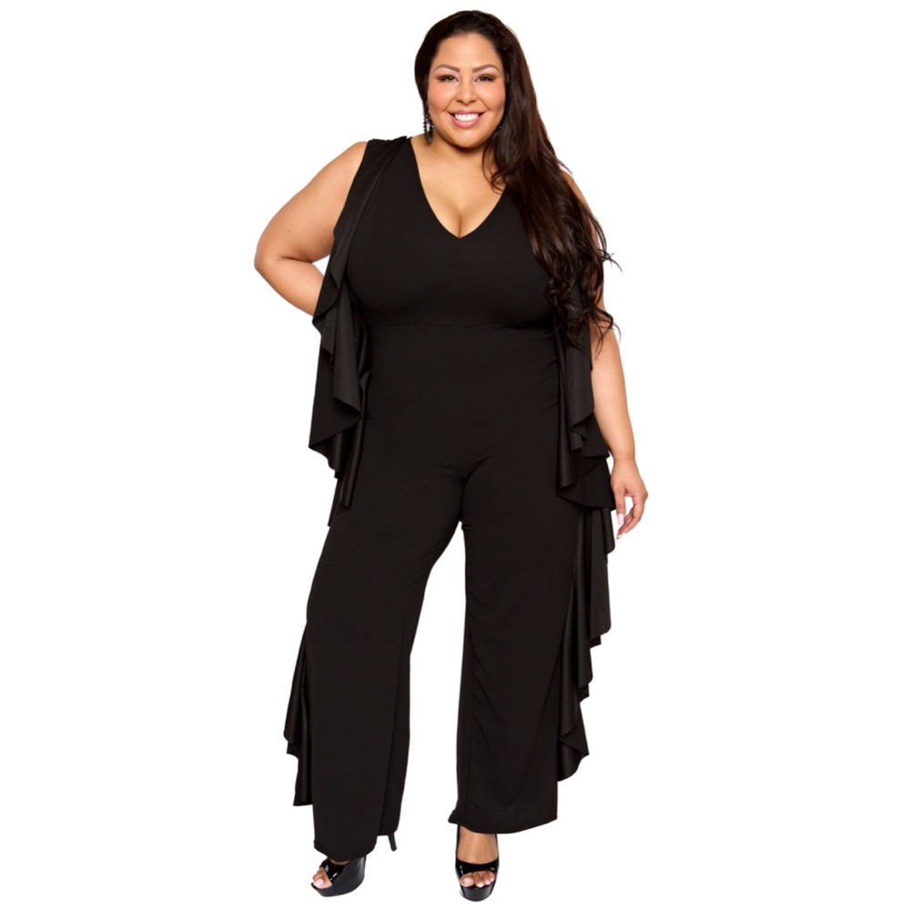 #41 Black Jumper Peplum Sides